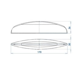 Lampada a LED 12V 170x30x38Hmm Cavo 200cm Bianco TRL4438170