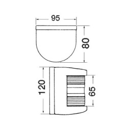 Fanale di via Utility 78 12V Bianco 225° testa albero Nero OS1141703