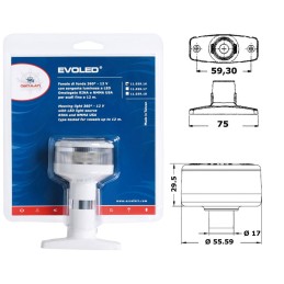 Luce di Fonda a LED 360° Evoled in acciaio inox 12V OS1103918