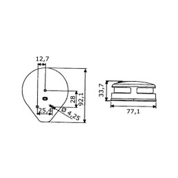 Fanale di via a LED 112,5° e 112,5° bicolore 12V OS1104121