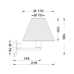 Faretto testa letto Maia snodato 12/24V 40W Luce Bianca OS1348308