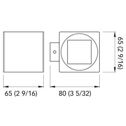 Quick Applique LED Alluminio QB FIXED 6W IP40 1 LED Bianco Caldo