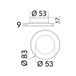 Plafoniera a LED Montserrat 12/24V 9W Bianca 3000K OS1344511