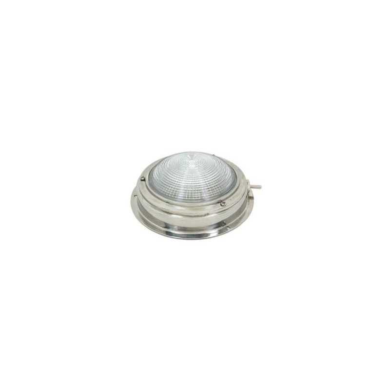 Plafoniera da interno in acciaio inox 110mm con interruttore MT2140051