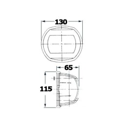 Fanale di via Maxi 20 Bianco 135° poppa 12V 15W OS1141174