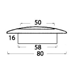 Plafoniera LED da incasso 12V 0,6W 20Lm Luce Blu OS1317911