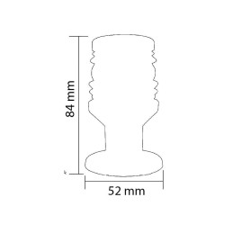 Fanalino testa albero 360° Serie Utility 88 in policarbonato nero 40mm