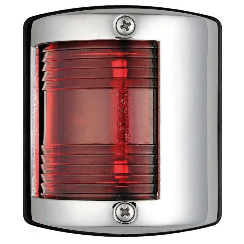 Fanalino in acciaio inox U85 Rosso a 112,5° sinistro OS1141401