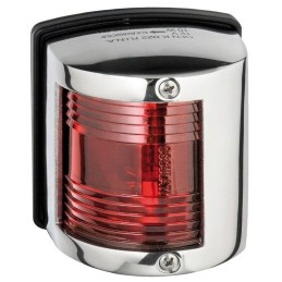 Fanalino in acciaio inox U85 Rosso a 112,5° sinistro OS1141401