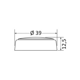 Luce di cortesia Adara a LED 12/24V 0,5W Rossa OS1342624