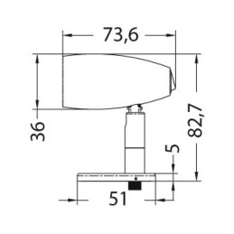 Faretto LED snodato 12/24V 2,2W Bianca 2900-3200K OS1343951