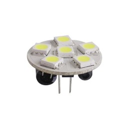 Lampadina 12/24V 1,2W 2700K 6LED G4 24mm attacco posteriore OS1445006