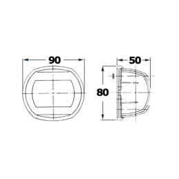 Fanale di via Classic 12 Bianco 225° prua 12V 10W OS1140703