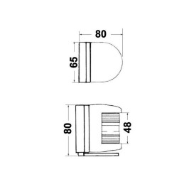 Fanale di via Utility 77 Bianco 225° prua 12V 10W OS1141603