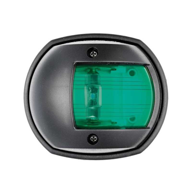 Fanale di via Compact 12 LED Verde 112,5° destro 12V 0,8W Nero