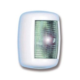 Luce di via Serie Mini Star 112,5° Dritta Corpo Bianco Vetro Verde 12V