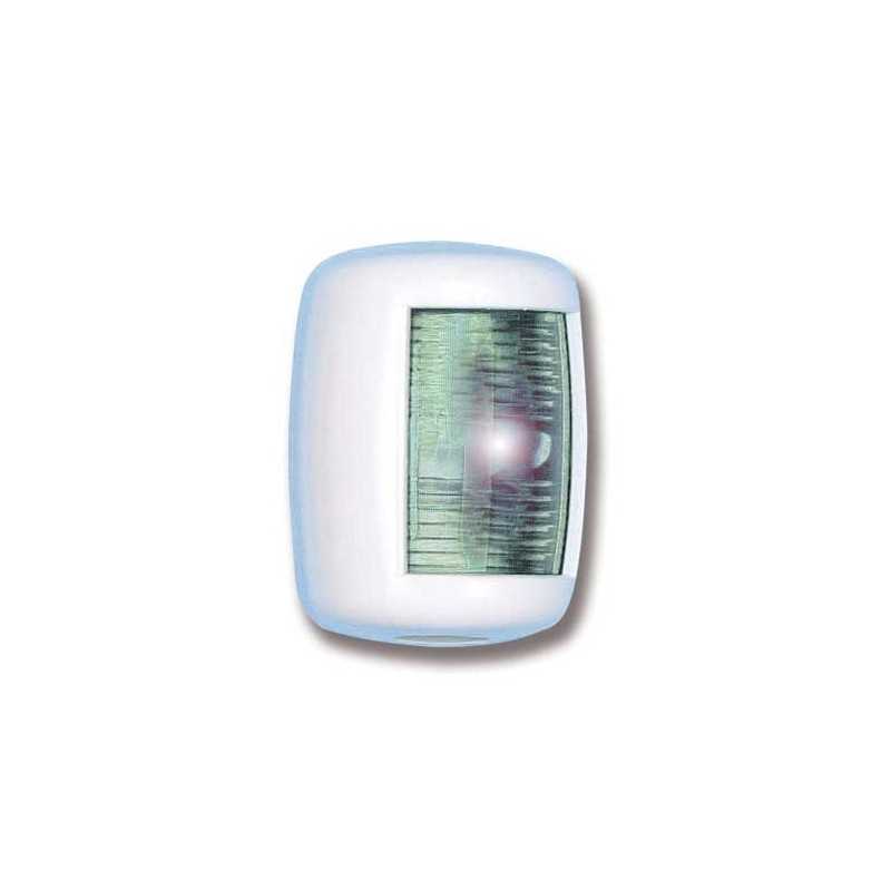 Luce di via Serie Mini Star 112,5° Dritta Corpo Bianco Vetro Verde 12V