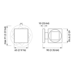 Quick Applique LED Alluminio QB SPIN 6W IP40 1 LED Orientabile B.Caldo