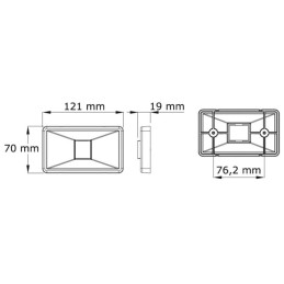 Fanale rettangolare Mouse Stern 12V 0,32W OS1103622