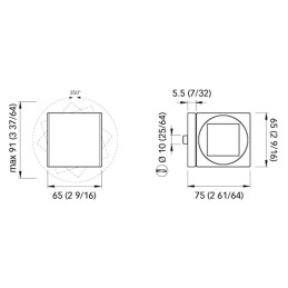 Quick Applique LED Alluminio QB COMPASS 6W IP40 1 LED B.Caldo