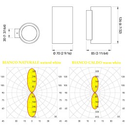 Quick Applique LED Inox TB 316 Tower 4+4W 2L POWER LED IP65 B.Caldo