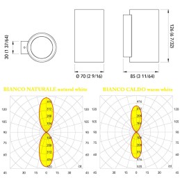 Quick Applique LED Inox TB 316 Tower 6+6W 2L POWER LED IP65 B.Caldo