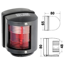 Fanale di via Utility 77 Rosso 112,5° sinistro 12V 10W Nero OS1141601