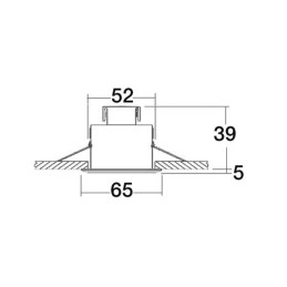 Plafoniera alogena da incasso Sterope 12V 20W Bianca OS1343802