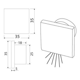 Luce di Cortesia Led 12/24V 0,5W Luce Blu OS1342951