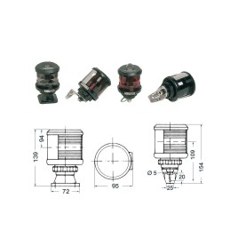 Fanale di via DHR Bianco 225° Prua 24V 25W OS1142003