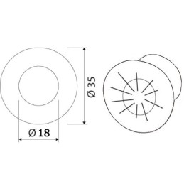 Luce di Cortesia a Led 12/24V 0,5W Luce Blu OS1342976