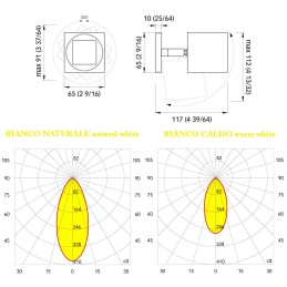 Quick Applique LED Alluminio QB SWIVEL 4W POWER LED IP40 B.Caldo