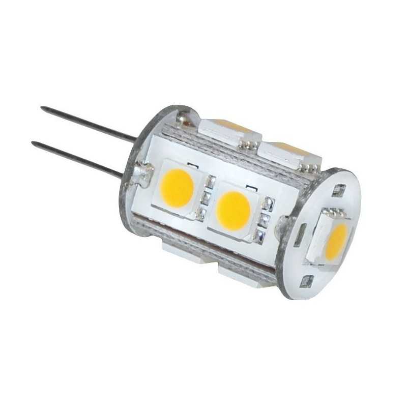 Lampadina a 9LED 10-15V 1.8W 3000K Bianca calda G4 9SMD-5050