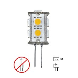 Lampadina a 9LED 10-15V 1.8W 3000K Bianca calda G4 9SMD-5050