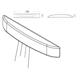 Luce di cortesia 3 LED Bianca 12/24V 0,6W OS1342701