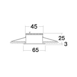 Plafoniera alogena Atlas 12V 10W Luce Bianca OS1343501