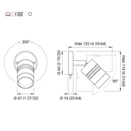 Quick Luce da lettura JOYCE LED 3W Alluminio Cromato B.Naturale