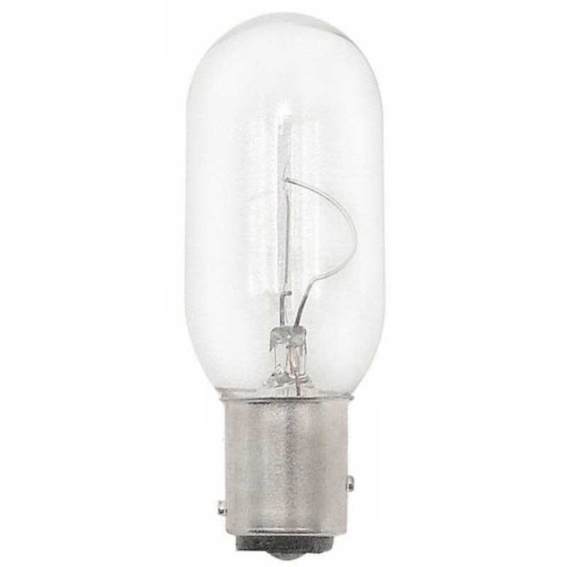 Lampadina cilindrica a filamento verticale Bipolare 12V 25W BaY15d