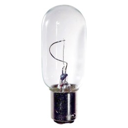 Lampadina cilindrica a filamento verticale Bipolare 12V 25W BaY15d