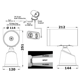 Faro elettrico Classic 12V 100 + 90W OS1322912