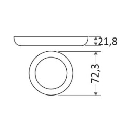 Plafoniera LED Aruba 12/24V 3W Bianca 3000K OS1344402