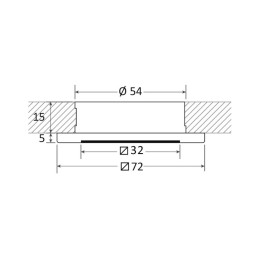 Plafoniera Bos a LED Luce Bianca 3000K 12/24V 2W OS1349001