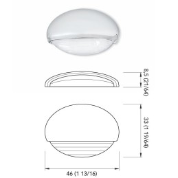 Quick Luci LED di Cortesia EYELID 0.5W 10-30V in Plastica Bianco 9010