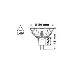 Lampadina LED a faretto tipo MR16 12V 4W 6000K 260Lm OS1425856