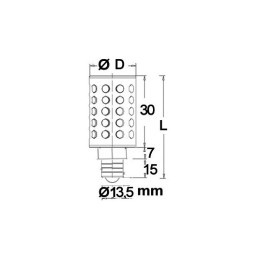 Lampadina E14 a LED 12/24V 3,2W 260Lm 2700K Bianca Calda OS1444310