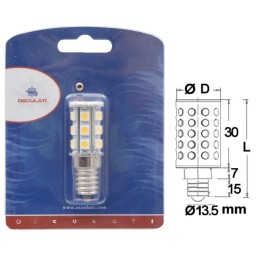 Lampadina E14 a LED 12/24V 3,2W 260Lm 2700K Bianca Calda OS1444310