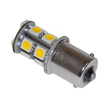 Lampadina a 13LED 10-15V 2,1W BA15S 3000K Bianca Calda 13SMD-5050