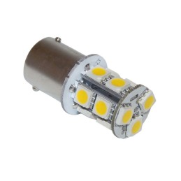 Lampadina a 13LED 10-15V 2,1W BA15S 3000K Bianca Calda 13SMD-5050