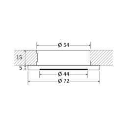 Plafoniera Polis a LED 12/24V 2W Luce Bianca 3000K OS1348801