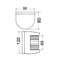 Fanale di via Utility 78 Verde 112,5° destro 12V Bianco OS1142702